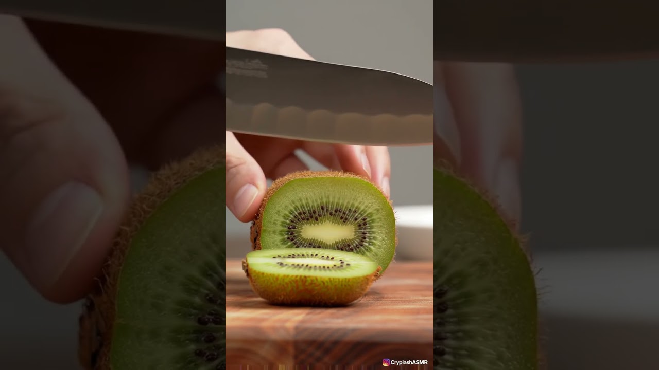 Kiwi Cutting ASMR 🥝 | Perfect 8K Ultra Realistic Slice 
