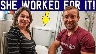 I MADE HER FIX HER OWN TOILET - Can she be a Plumber?