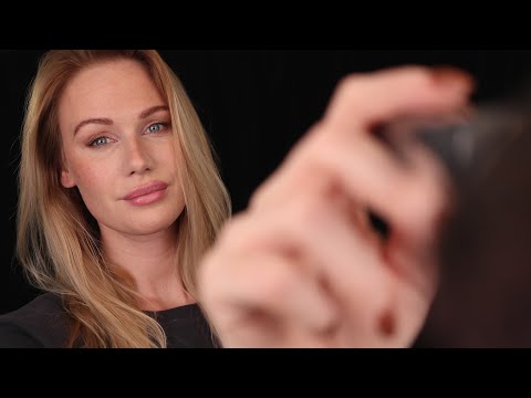 ASMR Big sister does your makeup [ close up personal attention ]