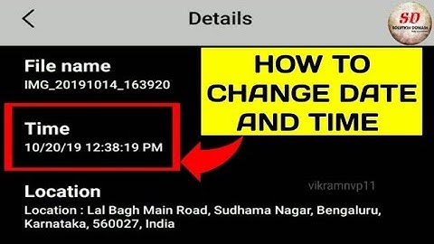 how to change date and time of picture r image or photo taken in android | @SolutionDomainNvp11