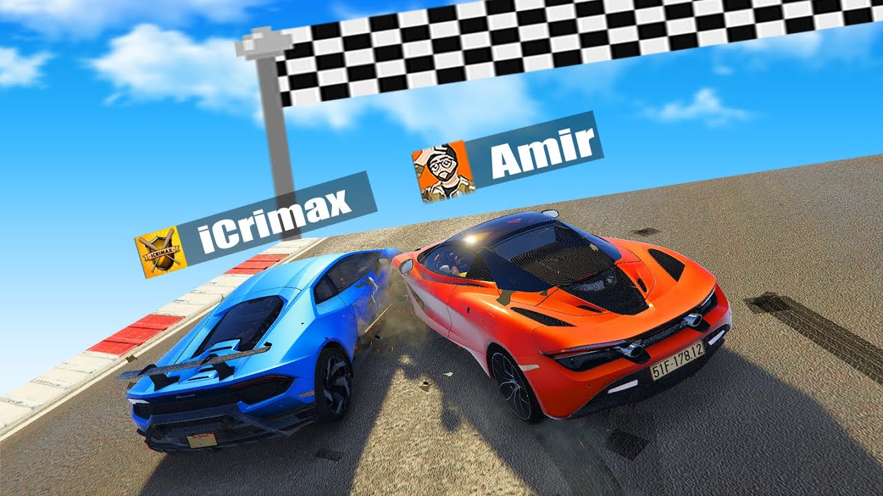 iCrimax & Russik gegen Amir in MEGARAMPEN-RENNEN in GTA 5 RP - YouTube