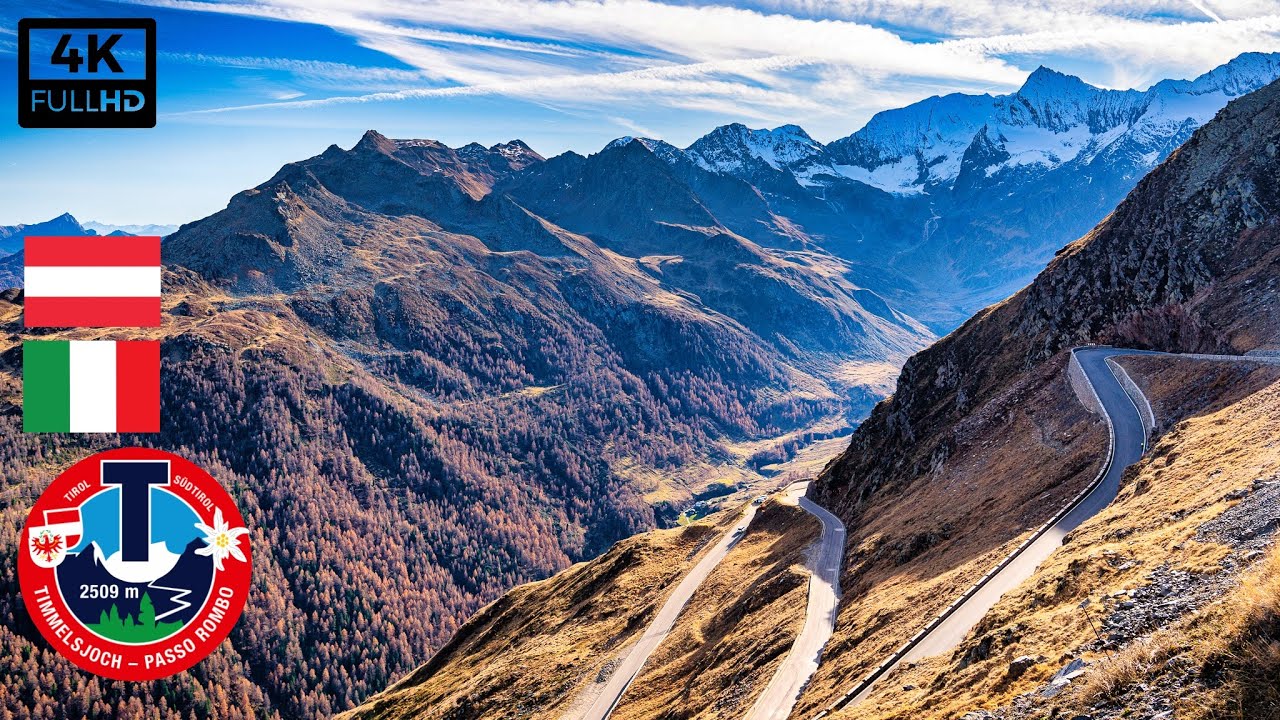 Driving through Timmelsjoch High Alpine Road, from Italy to Austria #2024 #4k