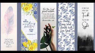 Bible Bookmarks – Set of 5 Christian Bookmarks (PDF + PNG)