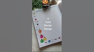 5- cute border design @rangallyritu #easyborder #borderdesign #borderart #christmas #art #drawing