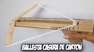 Como Hacer Una Ballesta Casera Facil y Potente De Carton│ARMAS│How To Make a Crossbow Homemade