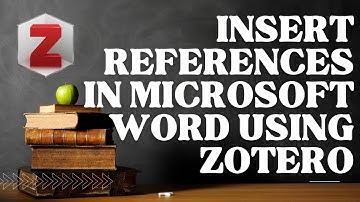 How to insert references in your Word document using Zotero