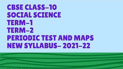 CBSE | Class 10th Social Science New syllabus| Session 2021-22
