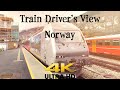 TRAIN DRIVER&#39;S VIEW: Voss to Ål on the Bergen line in 4K ULTRA HD