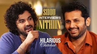 Siddu Jonnalagadda Hilarious Interview With Nithiin | #Extraordinaryman | Manastars