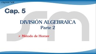 División Algebraica - Método de Horner