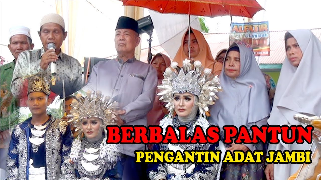 Prosesi Temu Pengantin dan Berbalas Pantun Pengantin Adat Jambi YouTube