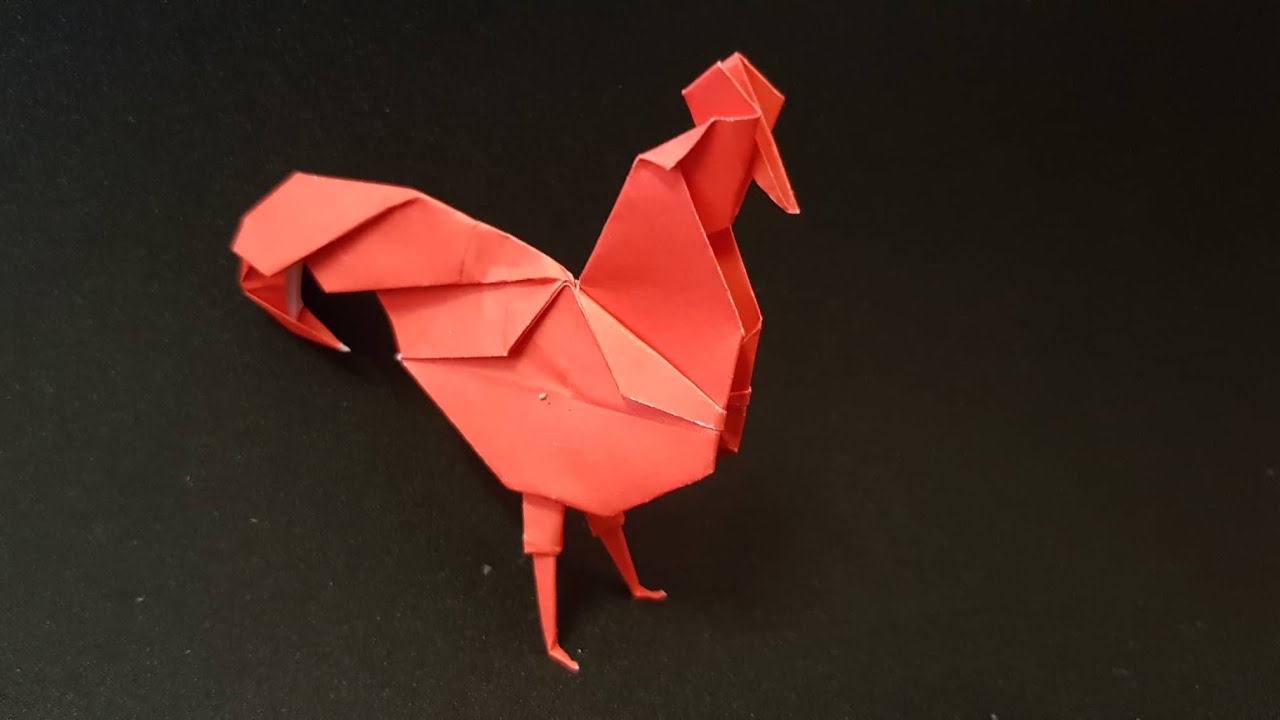ORIGAMI - Hướng Dẫn Gấp Chú Gà Trống || How To Make Paper Rooster - YouTube