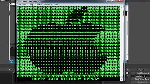 RC6502 Apple-1 Program Test TeraTerm