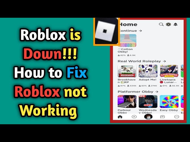 Roblox down 😔 #roblox #robloxdown