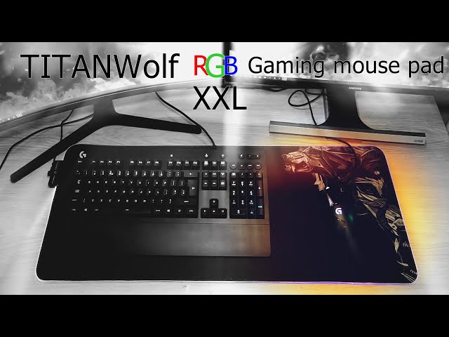 TITANWOLF XXL RGB Gaming mouse pad - YouTube