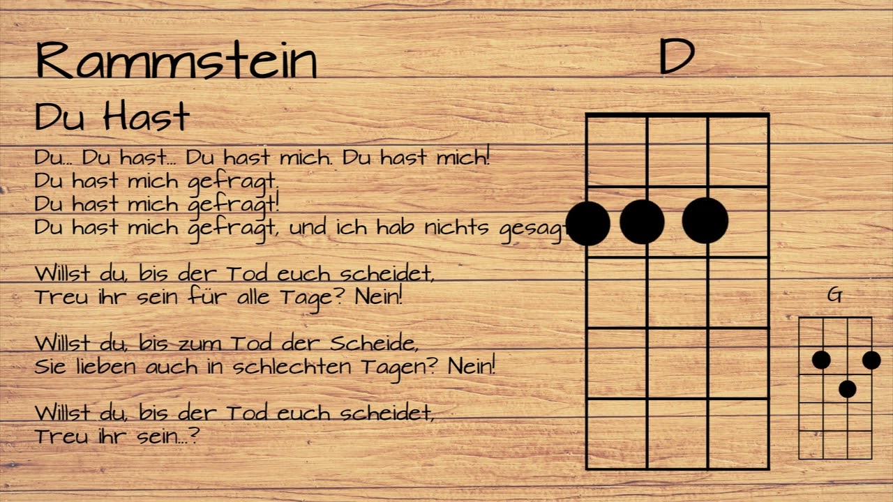 Rammstein Du Hast UKULELE TUTORIAL W/ LYRICS YouTube Rammstein Du Hast UKULELE TUTORIAL W/ LYRICS YouTube