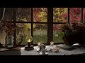 Cozy Cabin In A Forest With Autumn Rain | Rain on Window 8 Hours | Rain Sounds