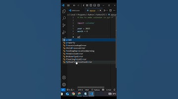 Python Calendar  || Month || Year || Library  #shorts