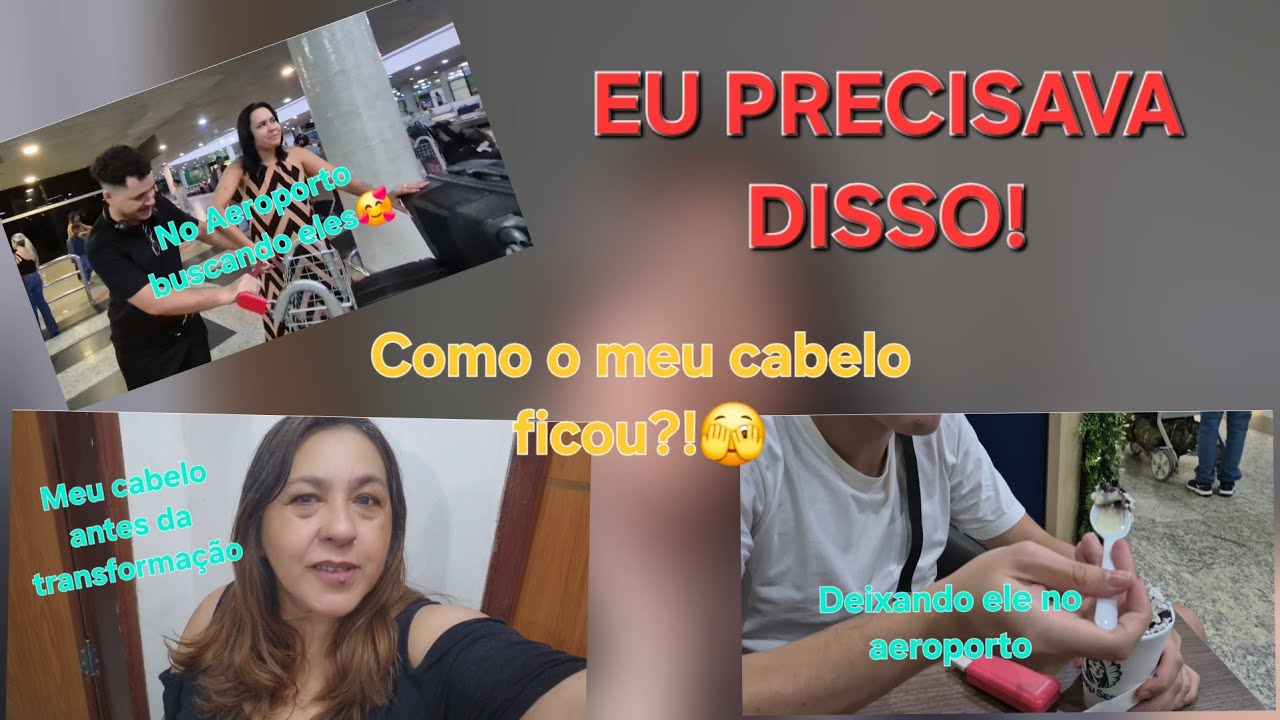 MUDEI O VISUAL 🫣(PRECISAVA)+DEIXANDO UM E ESPERANDO ELES NO AEROPORTO✈️🛩#vlog #aeroporto #visualnovo