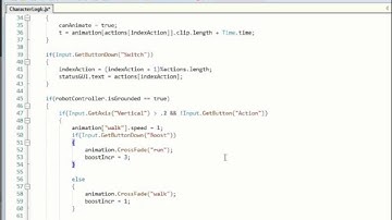 Animation Scripting 2 for character in unity game development by forstudent.org