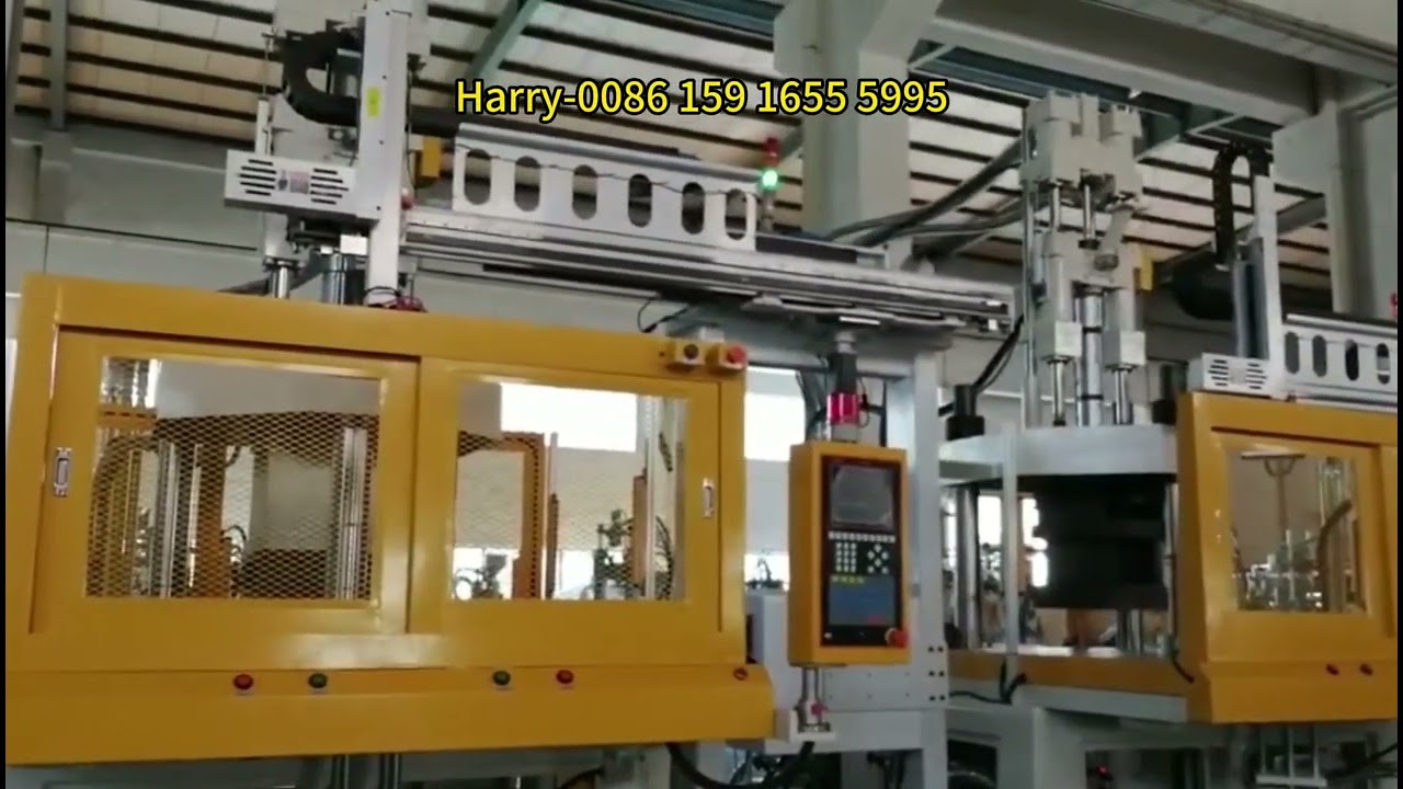 Rotary Table Vertical Injection Molding Machine with 5 axis Robot Arm Automation by 