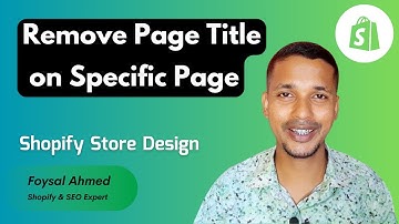 How to Hide Page Title on Specific Page ✅ Shopify Store Design
