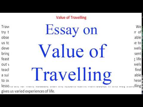value of travelling essay for class 8