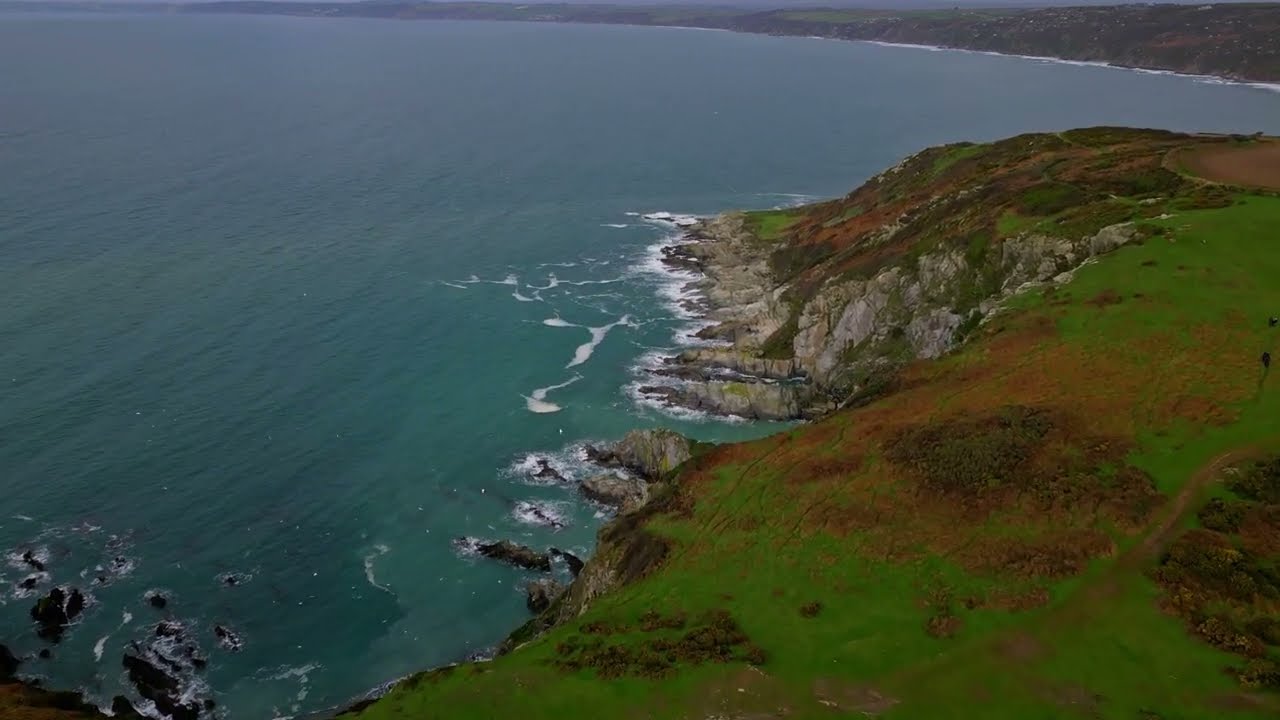 Rame Head Coastline, Cornwall - 4K Drone flight
