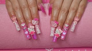 45 Kawaii Nails : Hello Kitty vs Louis Vuitton Kawaii Nails