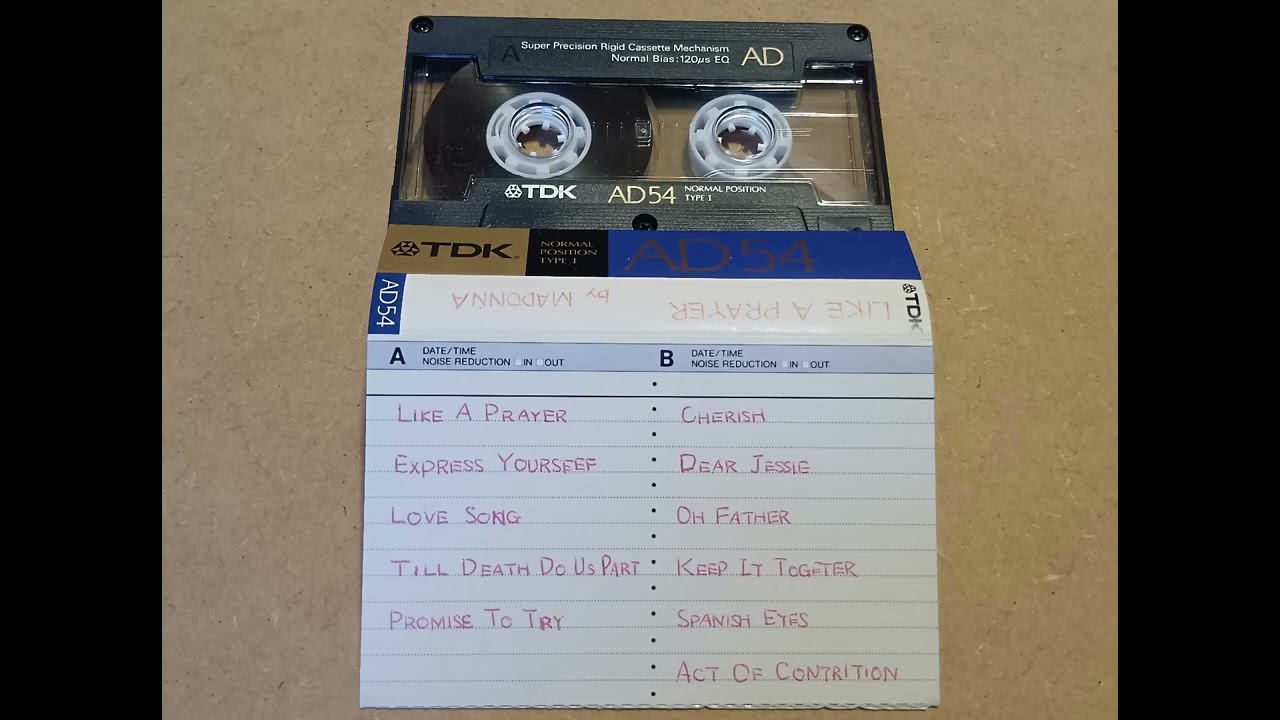 カセット音源 TDK AD54 AB面 1989（平成元）年 MADONNA アルバム「Like