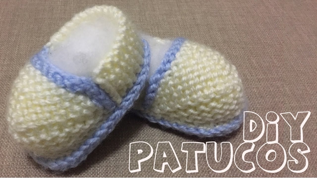 Zapatitos o patucos para bebé tejidos a dos agujas en punto paso a paso. En este vídeo tutorial apre… | Tejer dos agujas, Patucos para bebé, Calcetines ganchillo