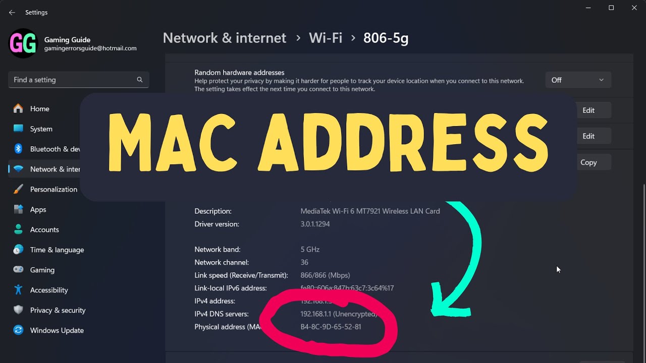 How to Find Mac Address on Windows 11 - YouTube