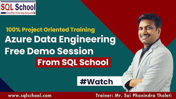 Azur Data Engineering Training from SQL School I #azure #dataengineer #freedemo