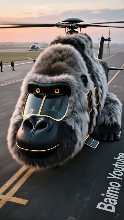 Unique Helicopter with Gorilla Shape #aeroplane #airplane #usmilitary #helicopter #volocopter