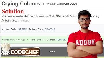 Crying Colours (CodeChef): January Long 2022 - II, Division 3 (Rated)