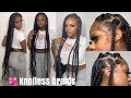 Jumbo Heart Part Knotless Braids | Extra Long Braids