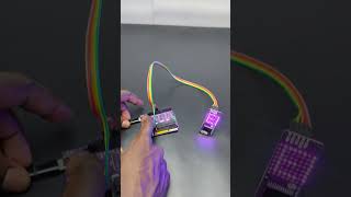Purple Small LED Matrix | Arduino  #diy #electronics #diyelectronics #technology #roboticarm