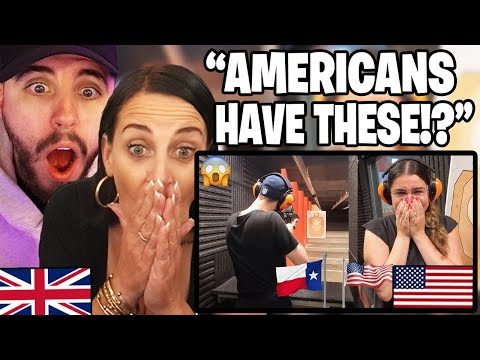 British Mum Reacts To Brits Shoot Guns In America For The FIRST TIME
