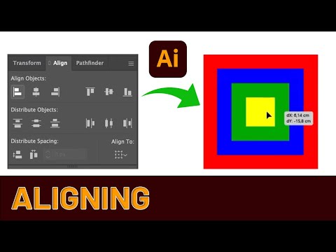 Aligning in Adobe Illustrator - HOW TO TUTORIALS for beginners