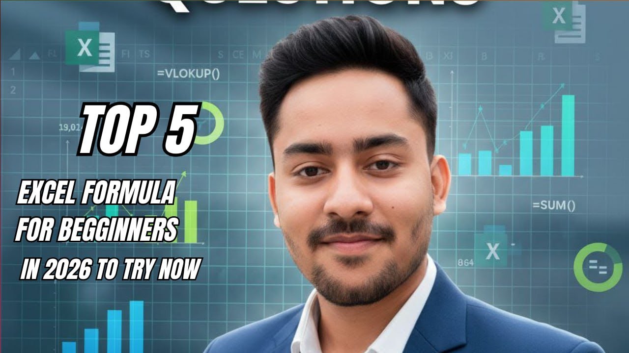 Top 5 Excel Basic Formula | Stop Wasting Time 5 Excel Formula Work 10X Faster |Learn Excel 10 Minute