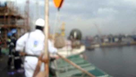 Drop test for Helideck safety net 1