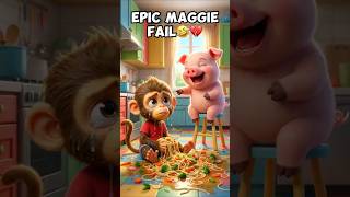 👉 Coco’s Maggie Disaster 😂🍜 | Funny Monkey Cooking Fail (Emotional &amp; Comedy Story)
