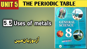 The periodic table | Class 8 science unit 5 | kpk textbooks| urdu