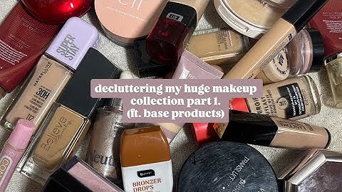 My First Makeup Collection Declutter Ever! (Ft. Primers, Foundations, Concealers, & Powders) 