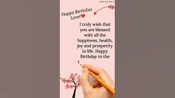 Heart Touching Birthday Wishes For Someone Special Gf Bf Husband Wife Shorts Happybday 