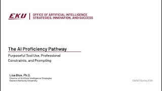 The AI Proficiency Pathway 4: Purposeful Tool Use, Professional Constraints, and Prompting
