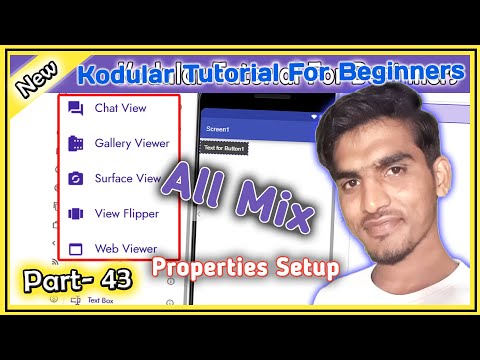 Chat view, Gallery, Surface, View Flipper, All mix Kodular  Beginner Tutorial Part- 43