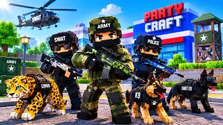School Party Craft Army vs SWAT & Police – New Mission With K9 Dogs & Leopard! screenshot 5