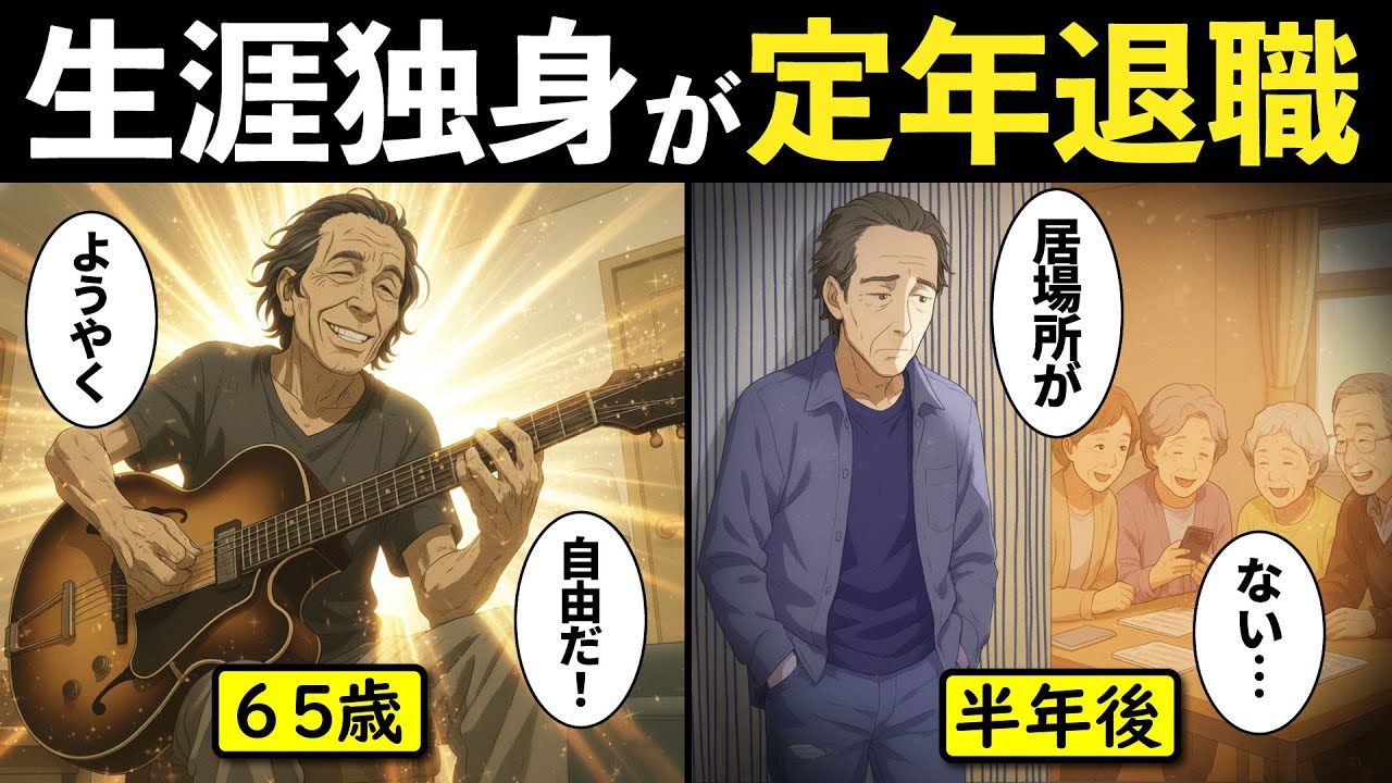 【漫画】65歳・生涯独身で定年退職するとどうなる？「やっと自由だ」と喜んだ定年後、社会から孤立した現実がヤバすぎた…【漫画動画】