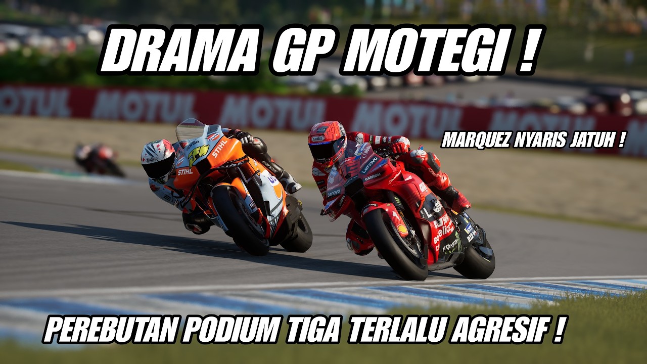 DUEL TIGA BESAR BERASA DUEL UNTUK KEMENANGAN !! RACE GP JEPANG  PECAAHHH !!! - MOTOGP25 CAREER 18